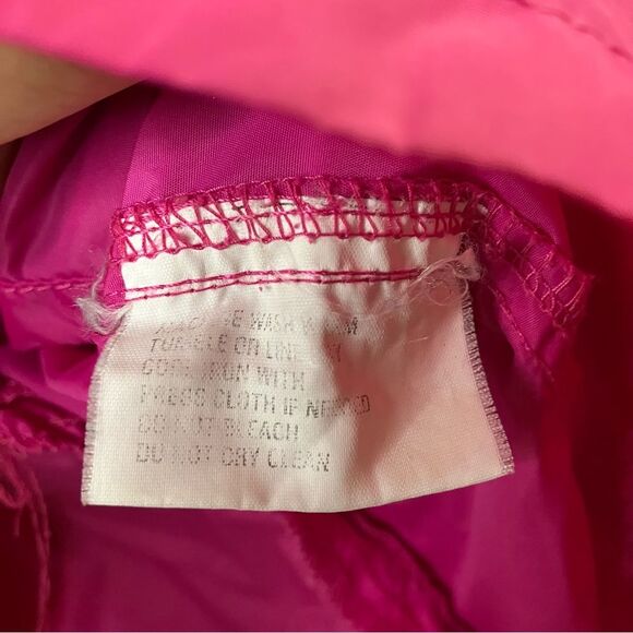 Vintage Eddie Bauer Fuchsia Magenta Hooded Windbreaker Zip Up Size Medium Y2K - Picture 5 of 12